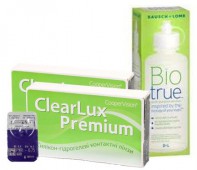 Акция (ClearLux Premium (Clariti) 6 шт. + Bio true 360 ml.) 