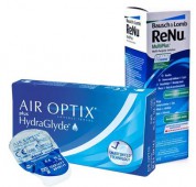 Акция (Air Optix plus Hydra Glyde 4 шт. + ReNu 360 ml.)