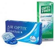 Акция (Air Optix plus Hydra Glyde 4 шт. + Pure moist 300 ml.)