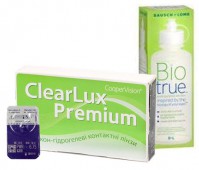 Акція (ClearLux Premium (Clariti) 4 шт. + Bio true 360 ml.)