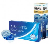 Акция (Air Optix plus Hydra Glyde 4 шт. + ReNu ADVANCED 360 ml.)